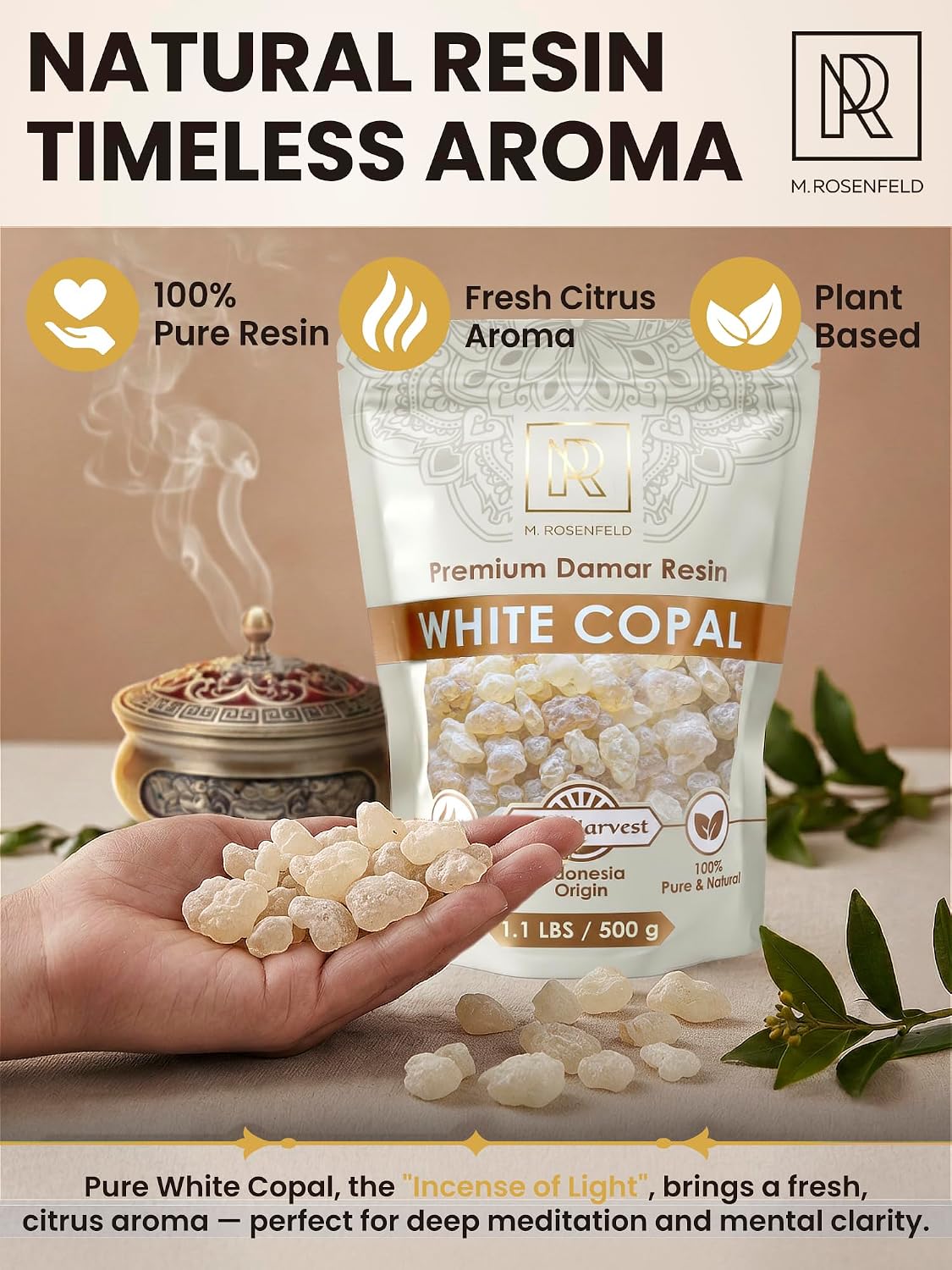 Copal Resin 1.7 Oz (50g) Copal Blanco Incense