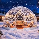 15 x 9.5 FT Garden Dome Tent, Outdoor TPU Greenhouse for 8-12 Person, Greenhouse Garden Tent with Window, Waterproof Clear Dome Tent Suitable for Camping, Party, Wedding, Christmas