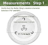 Vista 2 de Reemplazo de placa de microondas de 11.25 pulgadas para 3517203500 3517203510 Magic Chef Serie MCO160 compatible con placa de microondas Sharp Serie