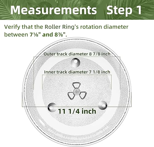 Miniatura 2 de Reemplazo de placa de microondas de 11.25 pulgadas para 3517203500 3517203510 Magic Chef Serie MCO160 compatible con placa de microondas Sharp Serie