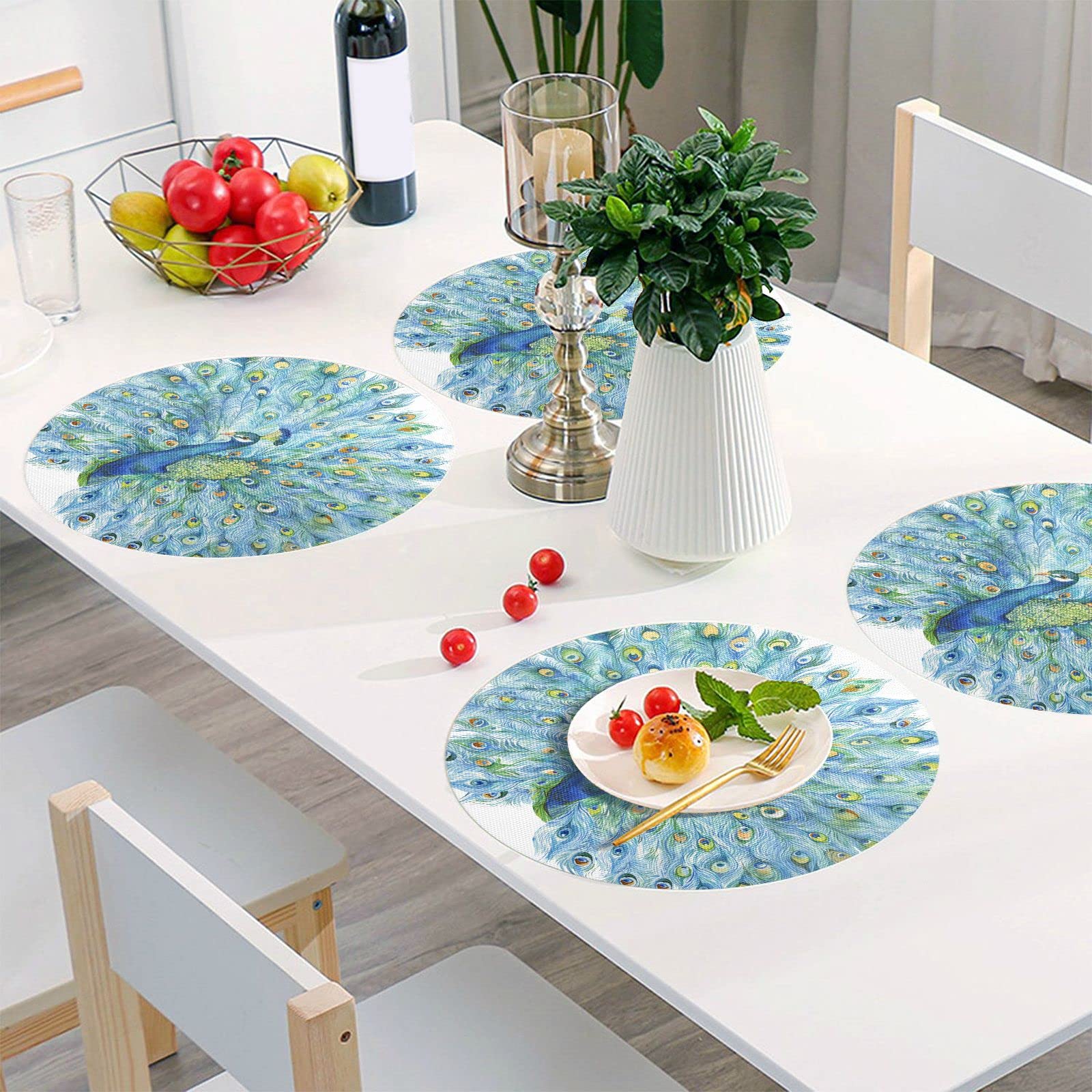 Lot De 4 Sets De Table Lavables Antidrapants Tapis De Table