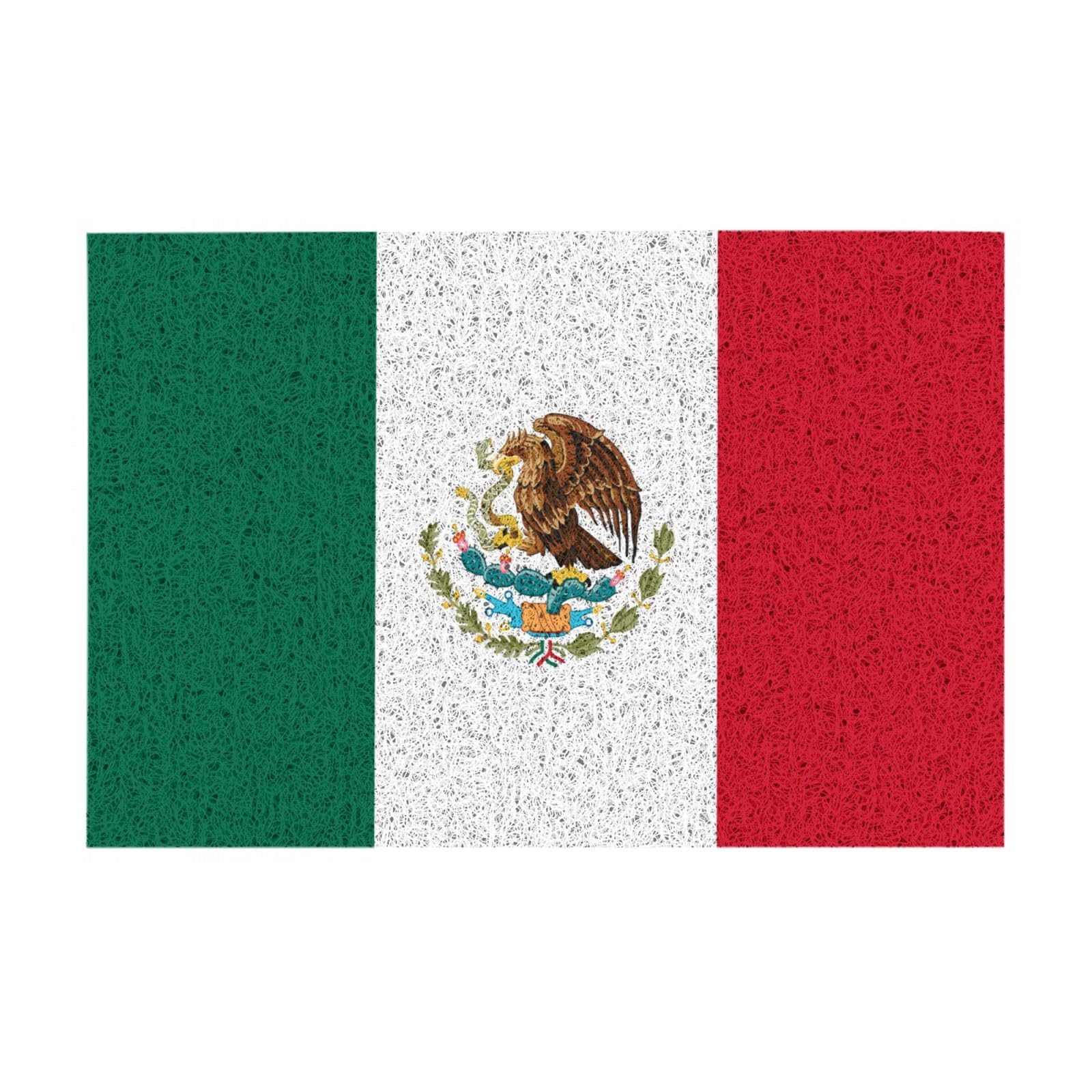 Paillasson drapeau Mexique tapis entrée étanche intérieur 60x40