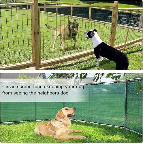 Miniatura 2 de Cisvio Valla de privacidad de 5 pies x 50 pies, 90% de bloqueo, cubierta protectora de malla resistente para patio al aire libre, césped, jardín,