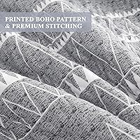 Vista 6 de Andency - Juego de edredón gris tamaño Queen, 3 piezas (1 edredón estampado boho a rayas de 90x96 pulgadas y 2 fundas de almohada), juego de colcha