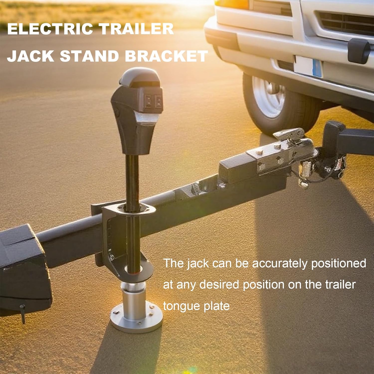 Heavy Steel Structure Trailer Tongue Jack Stand Bracket Bolt-On Relocation Kit Electric Jack Mounting Kit for 3-Bolt and A-Frame Style Trailer Jack Quick Installation