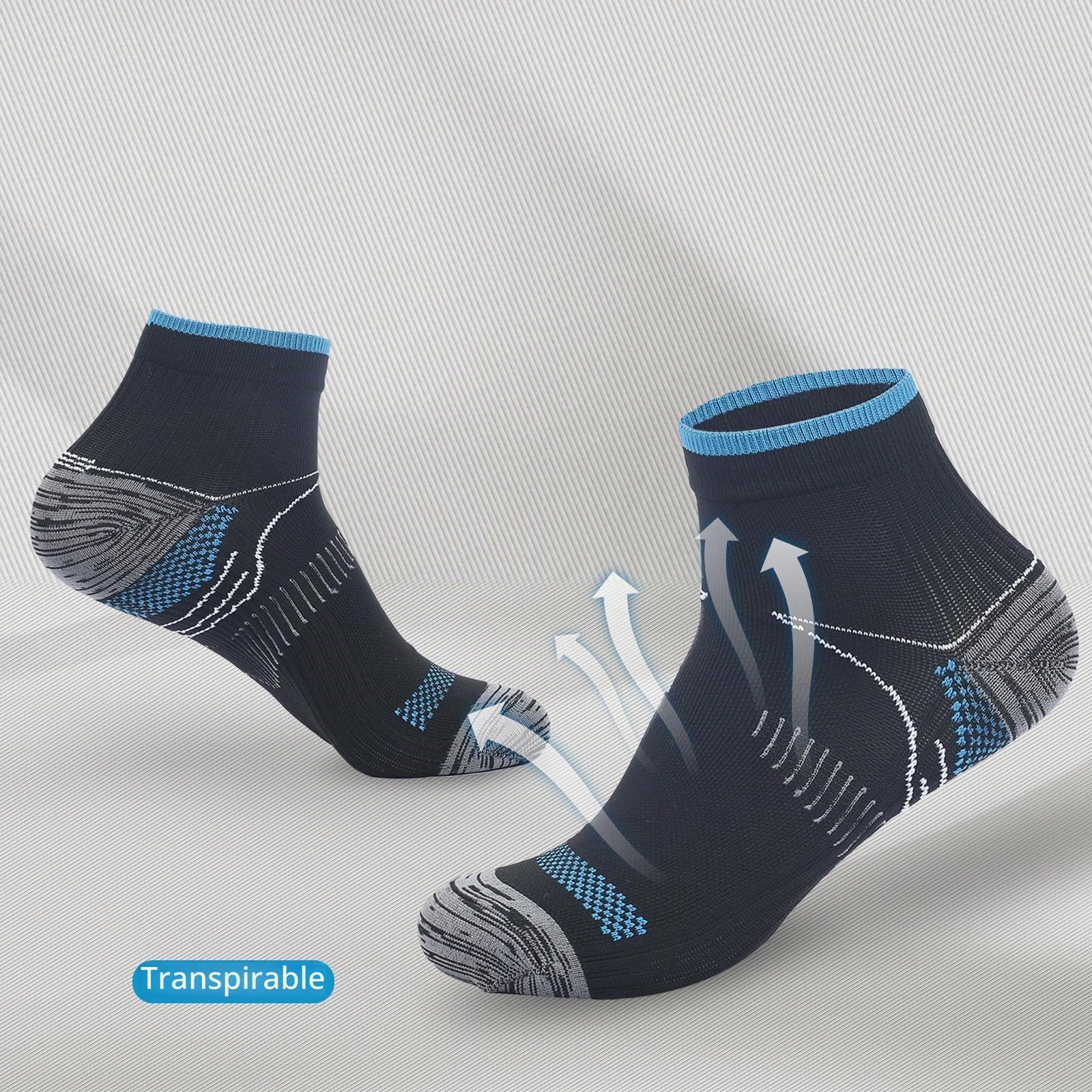10 Pares de Calcetines de Compresión para Hombre/Mujer, Deportivos para Fascitis Plantar, para Correr