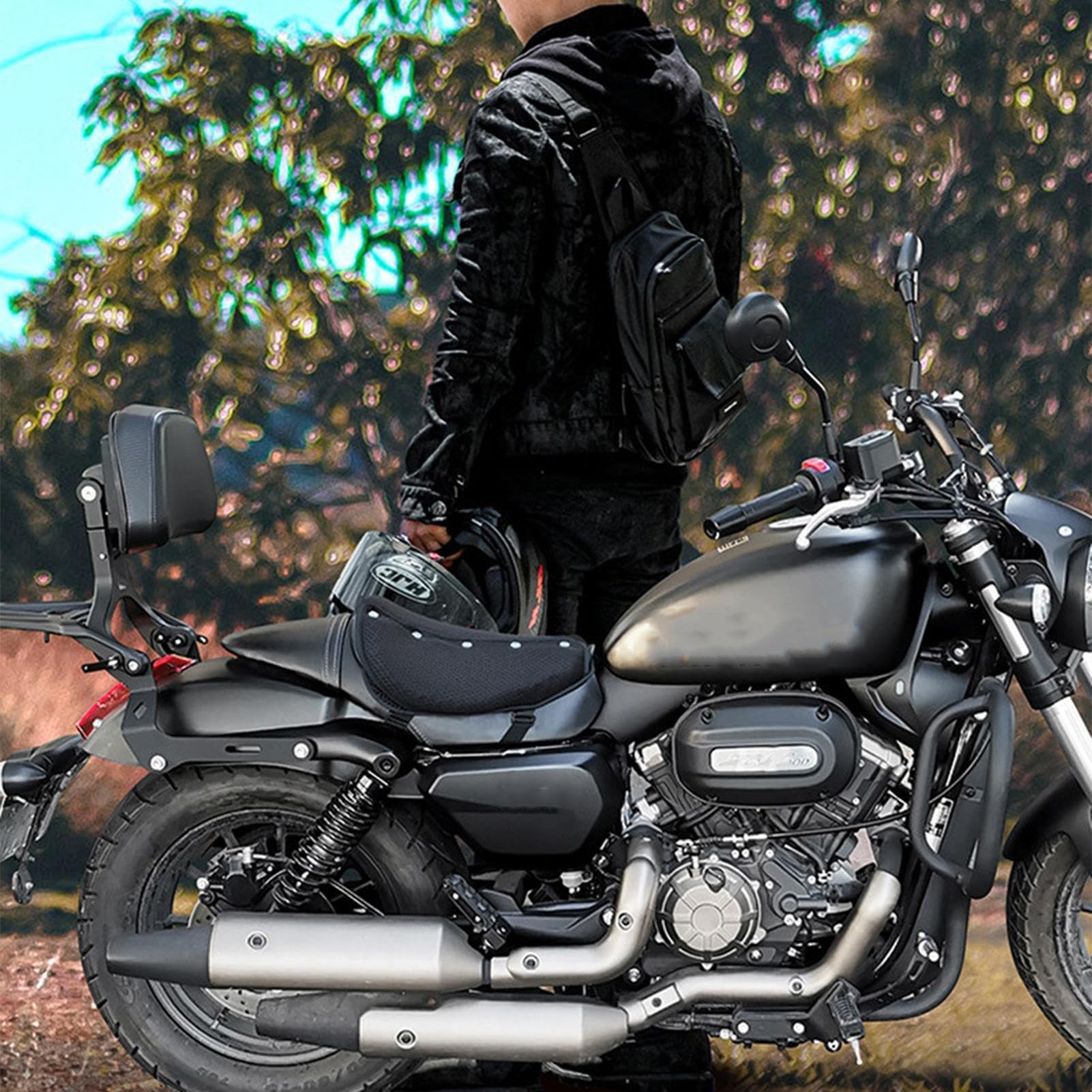 Cuscino ergonomico in gel per sella da moto, coprisella per alleviare la pressione, protezione impermeabile con di fibbia sicura, miglioramento del comfort portatile per uomini, donne