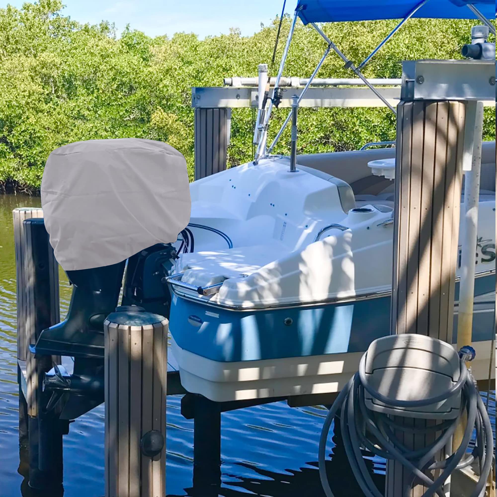 Primeshield Outboard Motor Cover, Waterproof Boat Motor Covers, 600D