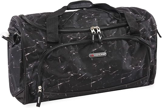 Pacific Coast Womens Medium Travel Duffel Bag, Black Marble, One Size