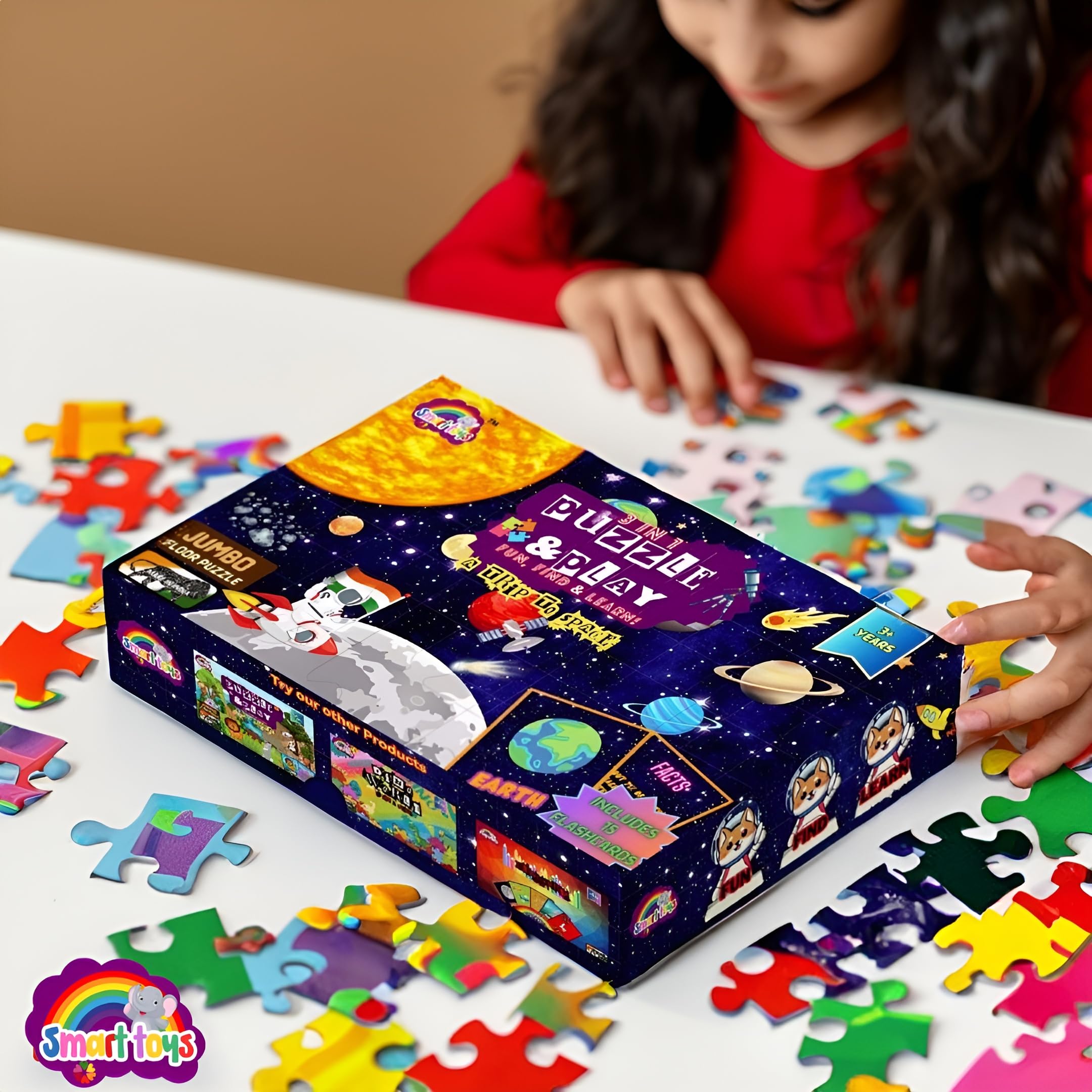 SMART TOYS Floor Puzzle & Game - Puzzle & Play Space (96Pieces Jigsaw Puzzles (42 x 30 cm) Activity & Learning Puzzles,Gifts for Boys & Girls Ages 3 to 7 Under 500 (Space) (B0CQCW6H5Z) Amazon Price History, Amazon Price Tracker