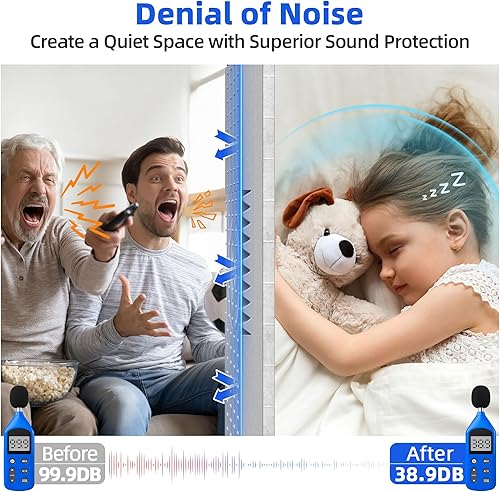 Miniatura 2 de Paquete de 12 paneles de espuma a prueba de sonido para pared con autoadhesivo, paneles acústicos de alta densidad de 2 x 12 x 12 pulgadas, absorben