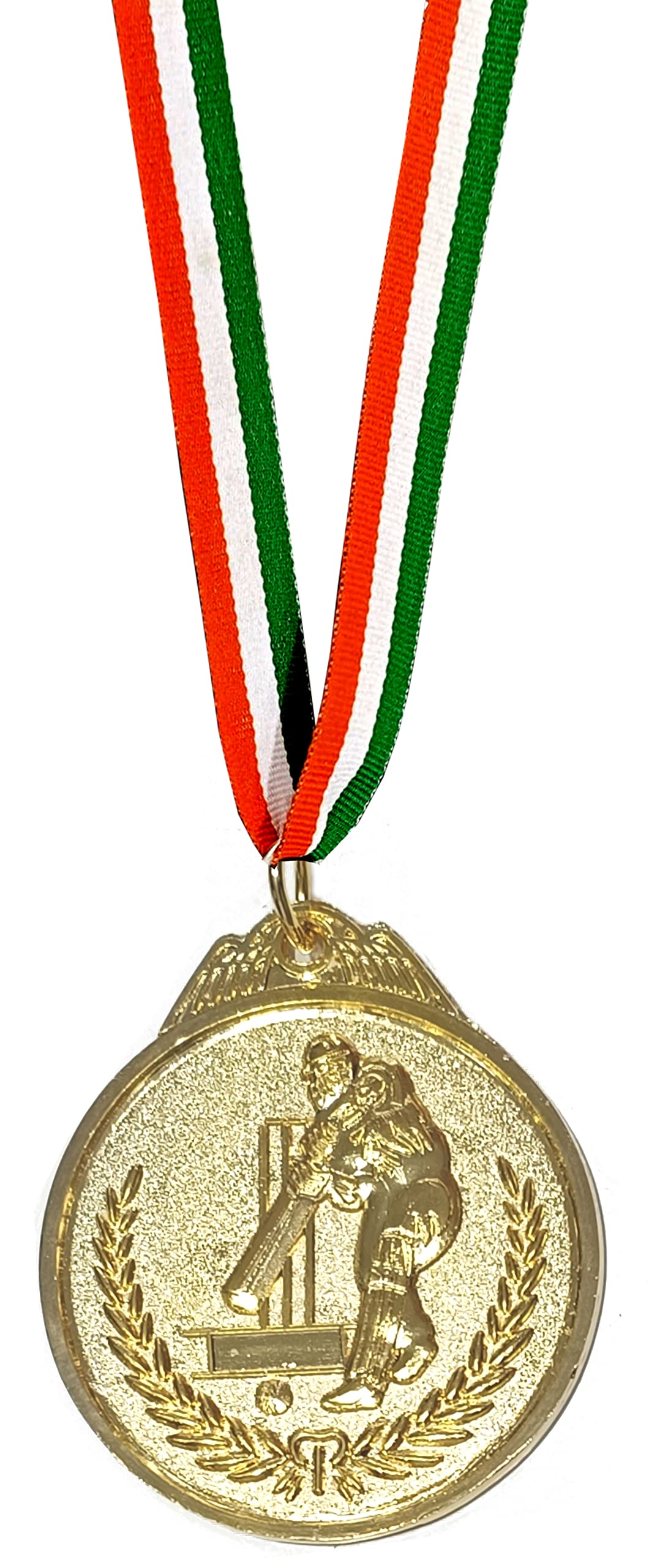 Be Win 3D Embossed Designed Cricket Gold Medal/Cricket Medal/Functions Medal/Batsman Medal 2.5" in, Thickness 4 MM with Satin Tag (9PCS Medals with TAG, Gold) (B0BXXZP1YQ) Amazon Price History, Amazon Price Tracker