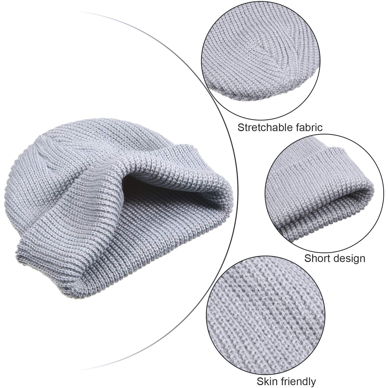 Geyoga 9 Pezzi Berretto a Cuffia a Strascico Berretto con Polsino Unisex Cappello Caldo Invernale Berretto da Pescatore, 9 Colori