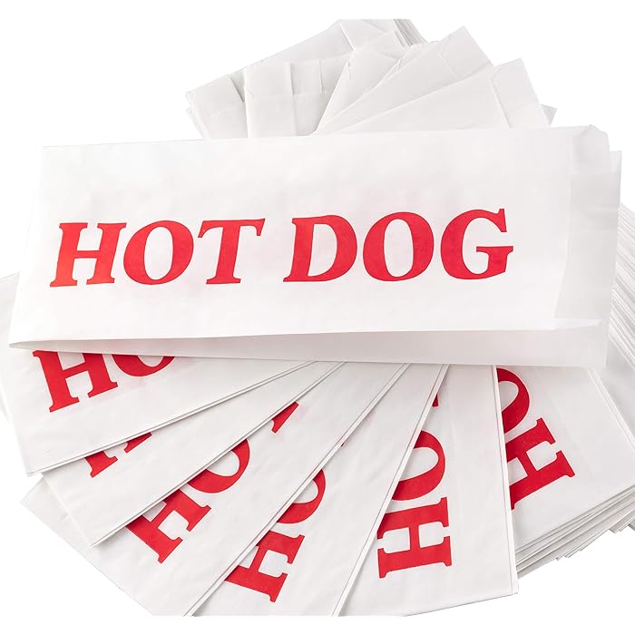 Buy EcoFriendly Classic Design Hot Dog Wrapper Sleeves 50 Pack by