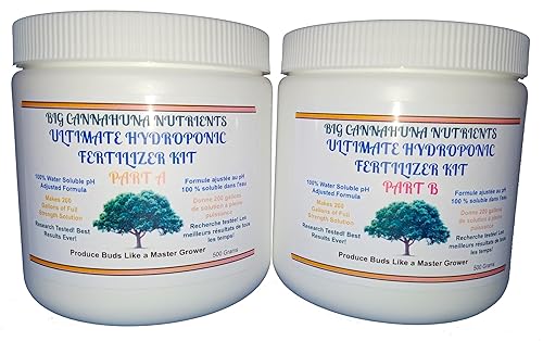 Big Cannahuna Nutrients Kit de fertilizante hidropónico definitivo - 2.2 lbs