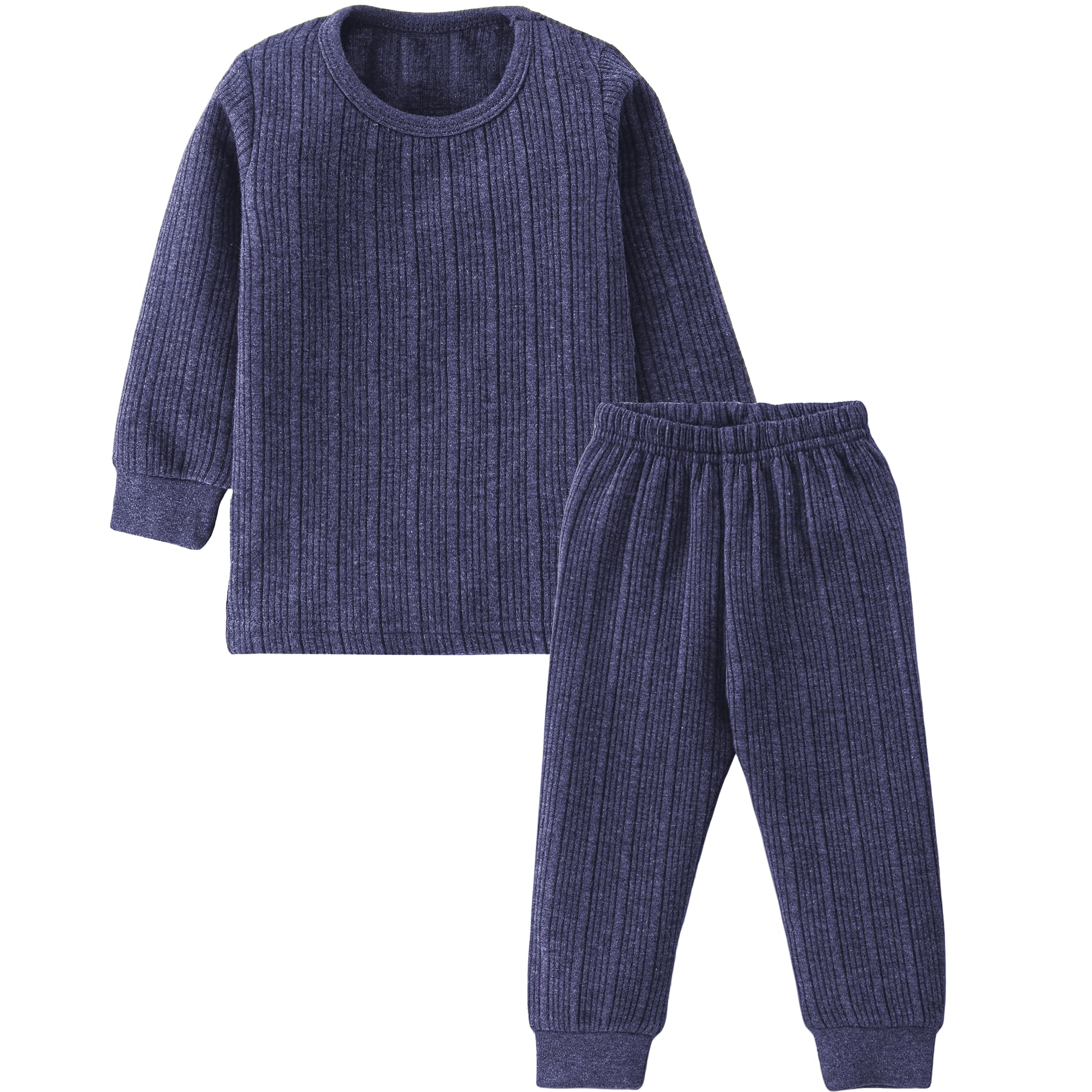 Kids Unisex Baby Boys & Girls Winter Wear Thermal Set with Round Neck Full Sleeve Top and Pajami with Grip-picture-16