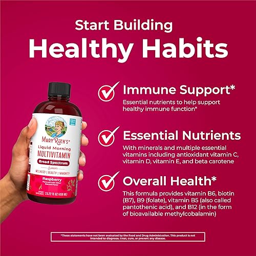 Vista 6 de Multivitamínico para mujeres, hombres y niños, vitaminas líquidas de suplemento de apoyo inmunológico y energético. Impulsor de belleza, vegano, sin