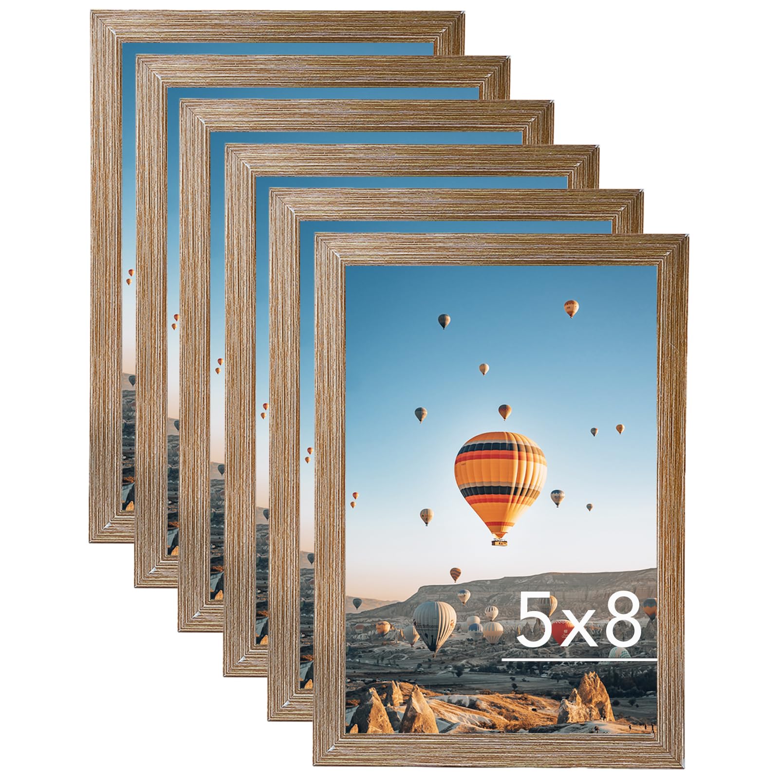 Amazon.co.jp: JCJMY 5x8インチ 写真フレーム 6枚セット 素朴な