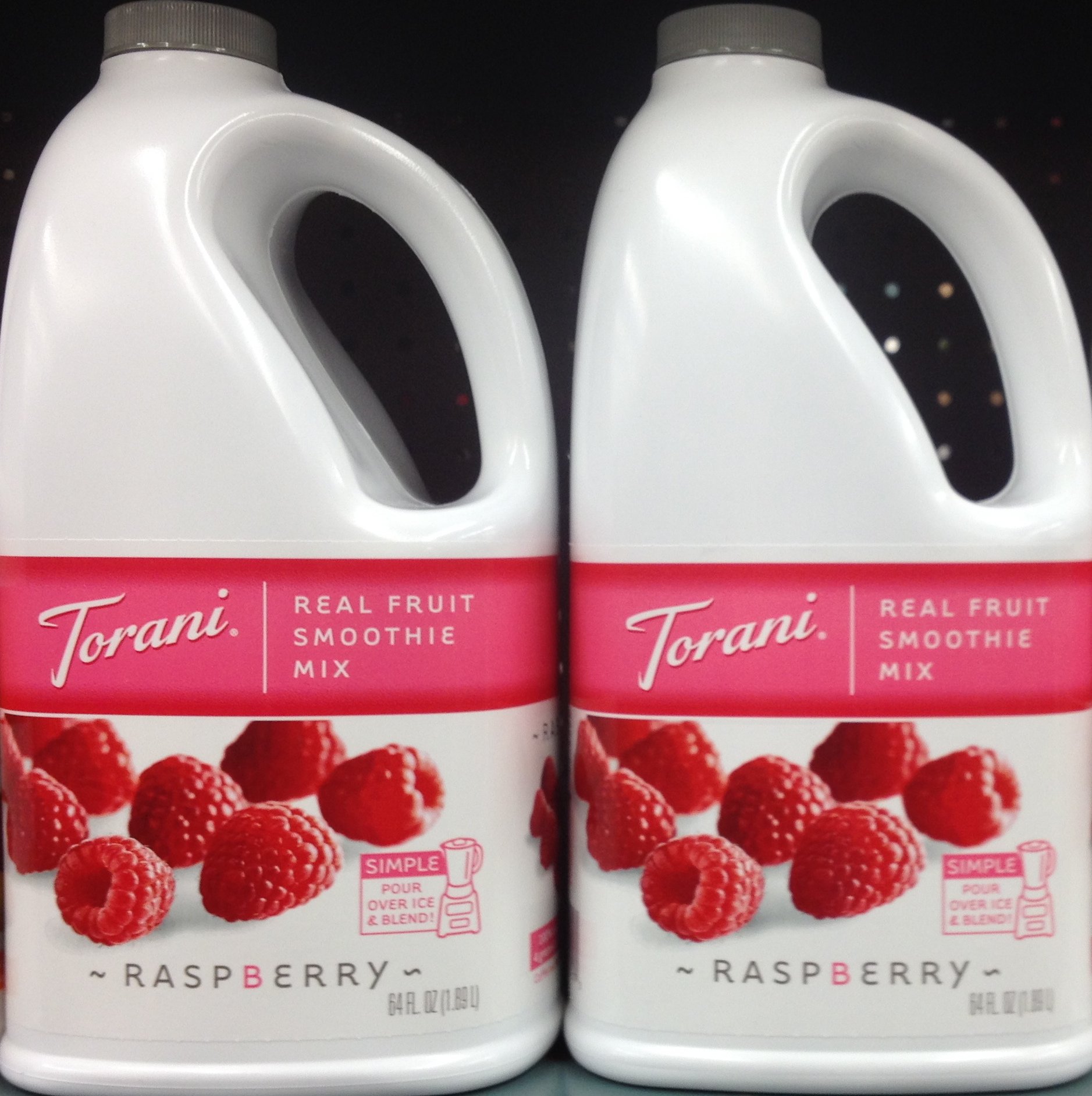 Torani Raspberry Real Fruit Smoothie Mix (2 Pack), 64 oz