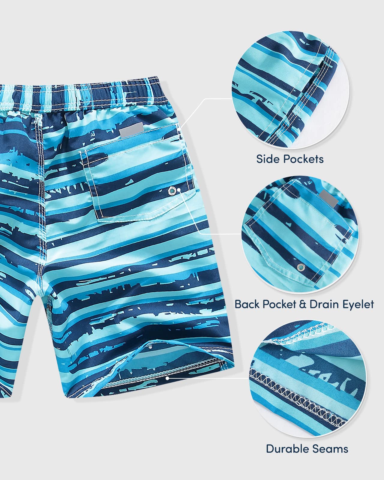 Domee Bañador Natación Pantalones Cortos de Baño Niño