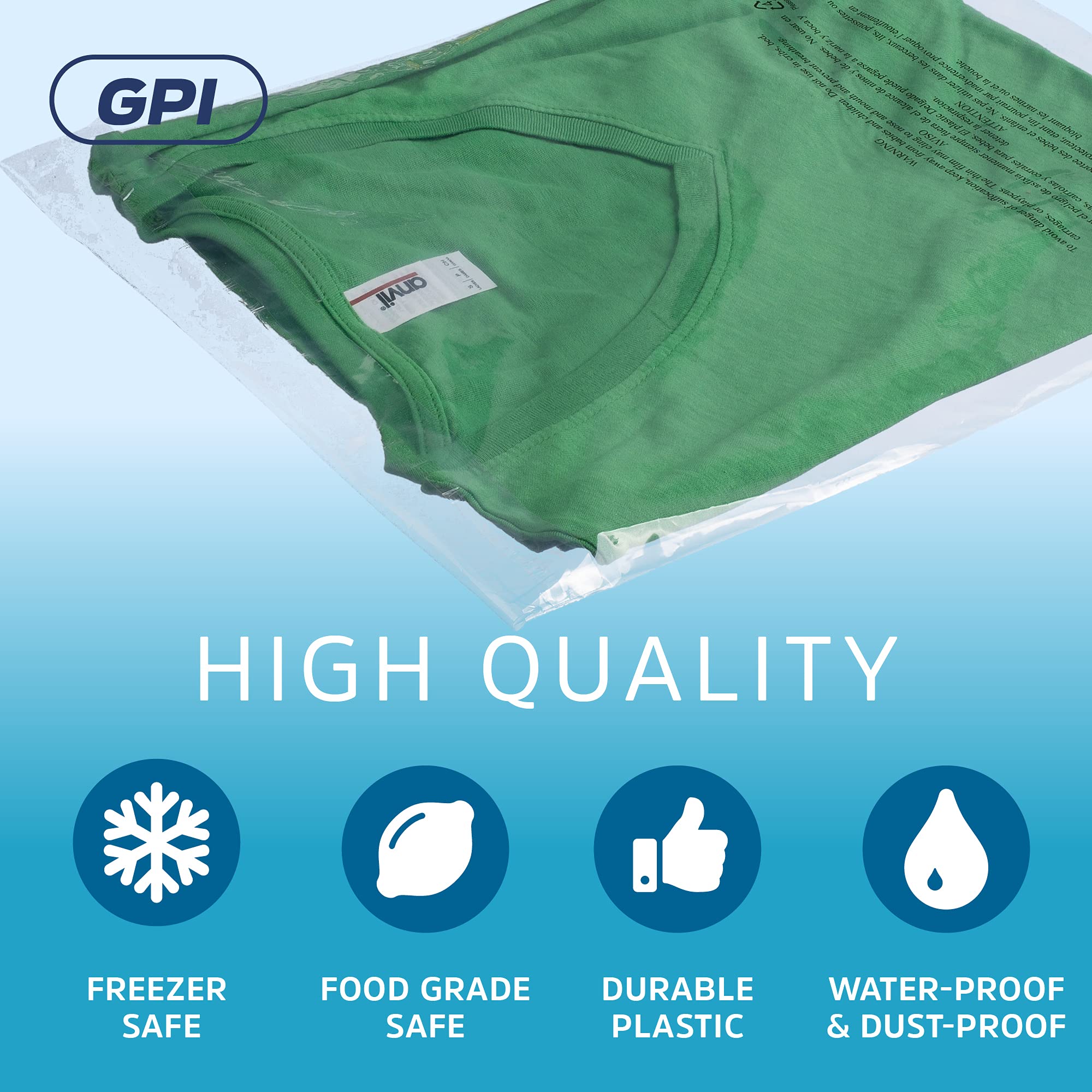 200 Pack 9x12 Clear Self Seal Poly Bags - 1.5 Mil, Resealable With Adhesive Strip, For Clothing, T-Shirts, Amazon FBA Packaging