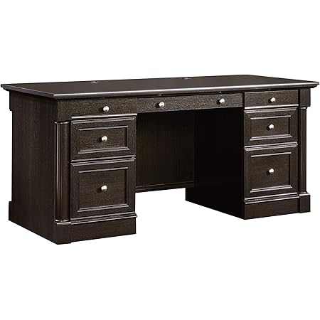 Sauder Palladia Executive Desk, Wind Oak finish