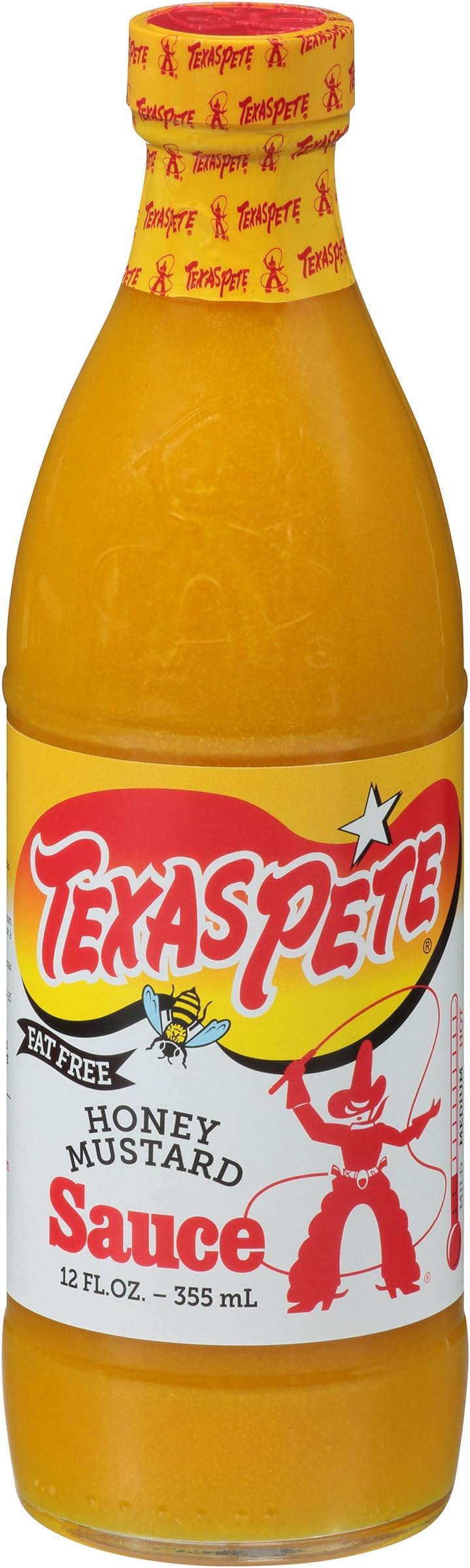 Texas Pete Honey Mustard Sauce, 12 Fl Oz Glass Bottle (Pack of 6)