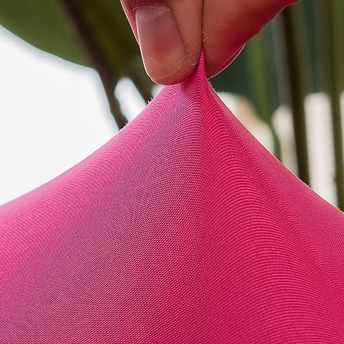 Miniatura 5 de Funda elástica para sofá de 3 plazas, color liso, color rojo rosa (poliéster de 3 plazas)