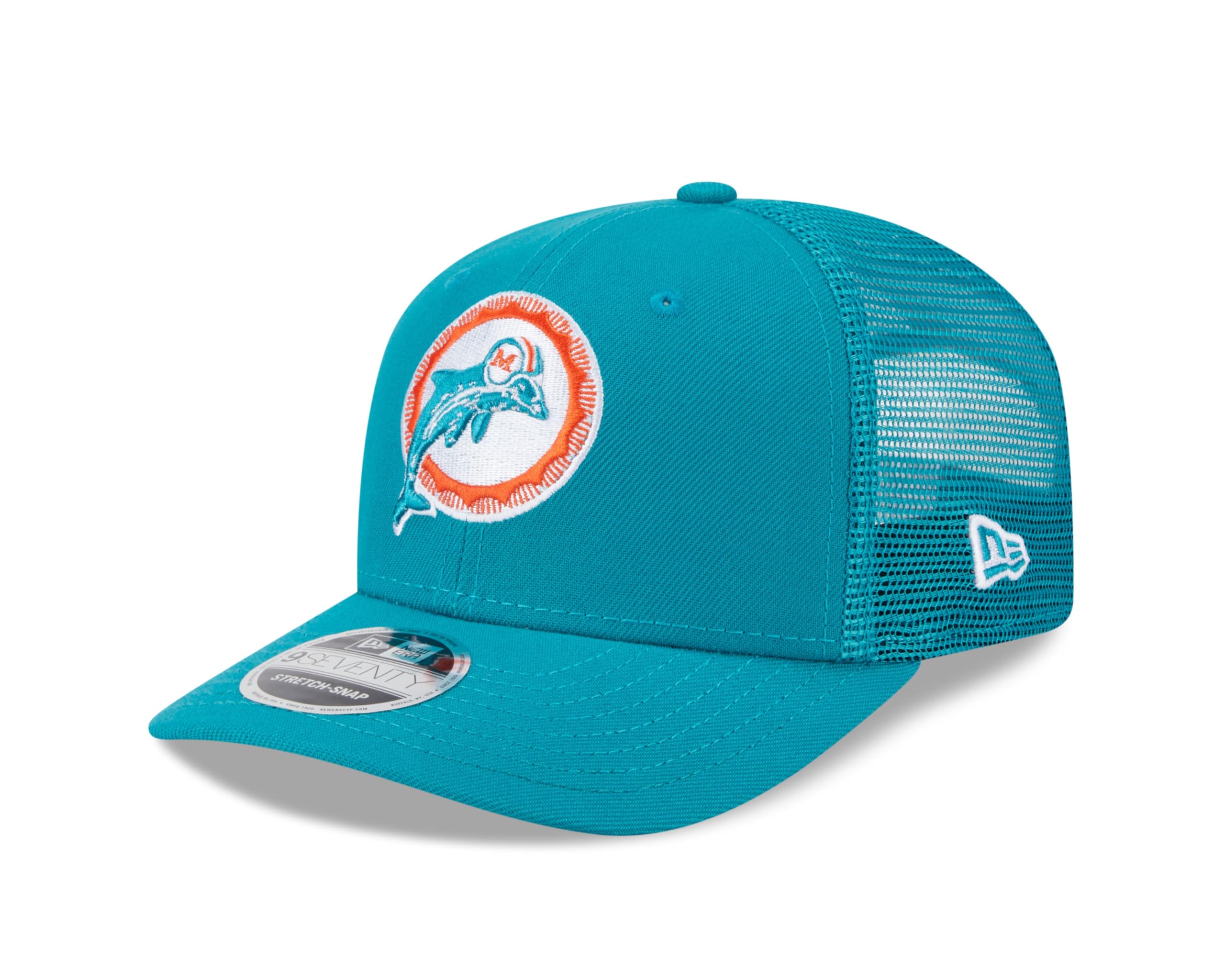 New Era Miami Dolphins 9Seventy Stretch-Snap NFL Trucker Cap Turquoise โ image 1