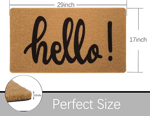 Miniatura 3 de Utaly Hello - Tapete de bienvenida para el hogar, para interiores y exteriores, antideslizante, para entrada del hogar, entrada exterior, patio,
