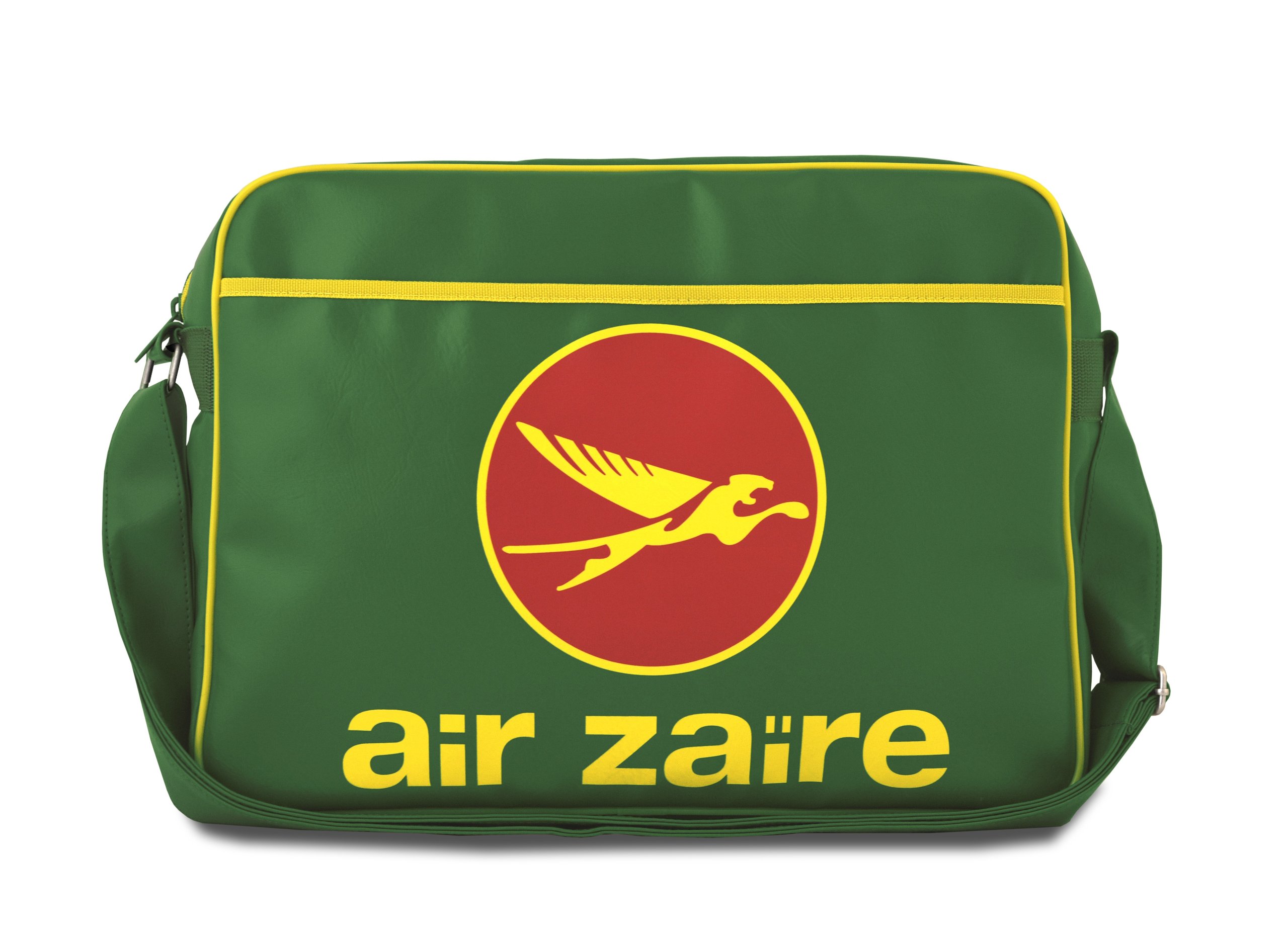 Logoshirt® Air Zaire I Logo I Umhängetasche I Schultertasche I Retro-Sporttasche I Kunstleder I Querformat I grün I Lizenziertes Originaldesign