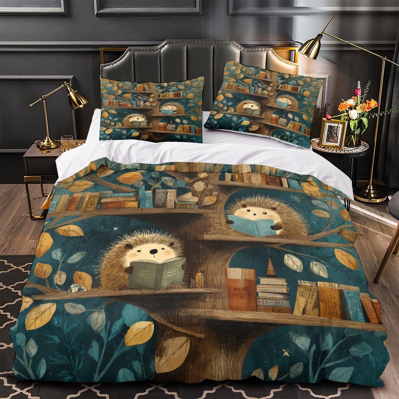 Parure de lit 135x200cm microfbre 3D housse couette hypoallergénique