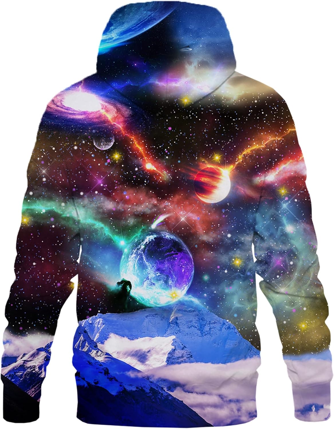 Linnhoy Unisex 3D Printed Hooded Sweatshirt Casual Pullover Hoodie with Big Pockets - Image 5