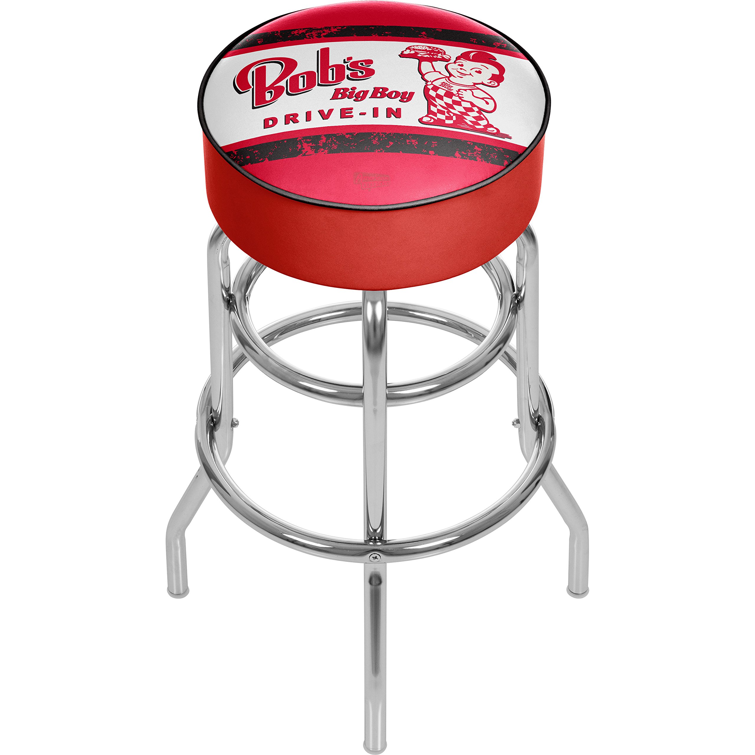 Photo 1 of *USED* *DENT IN CUSHION* BOB'S BIG BOY Vintage Padded Swivel Bar Stool