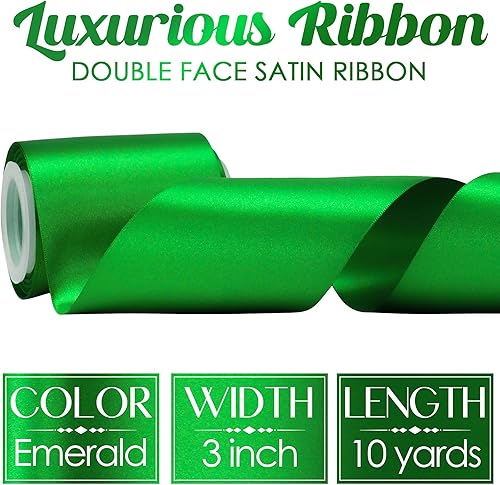 Vista 455 de MEEDEE Orange Satin Ribbon - 1.5 inch Double Faced Satin Ribbon, 50 Yards - Neon Tangerine - For Christmas, Thanksgiving, Halloween, Weddings