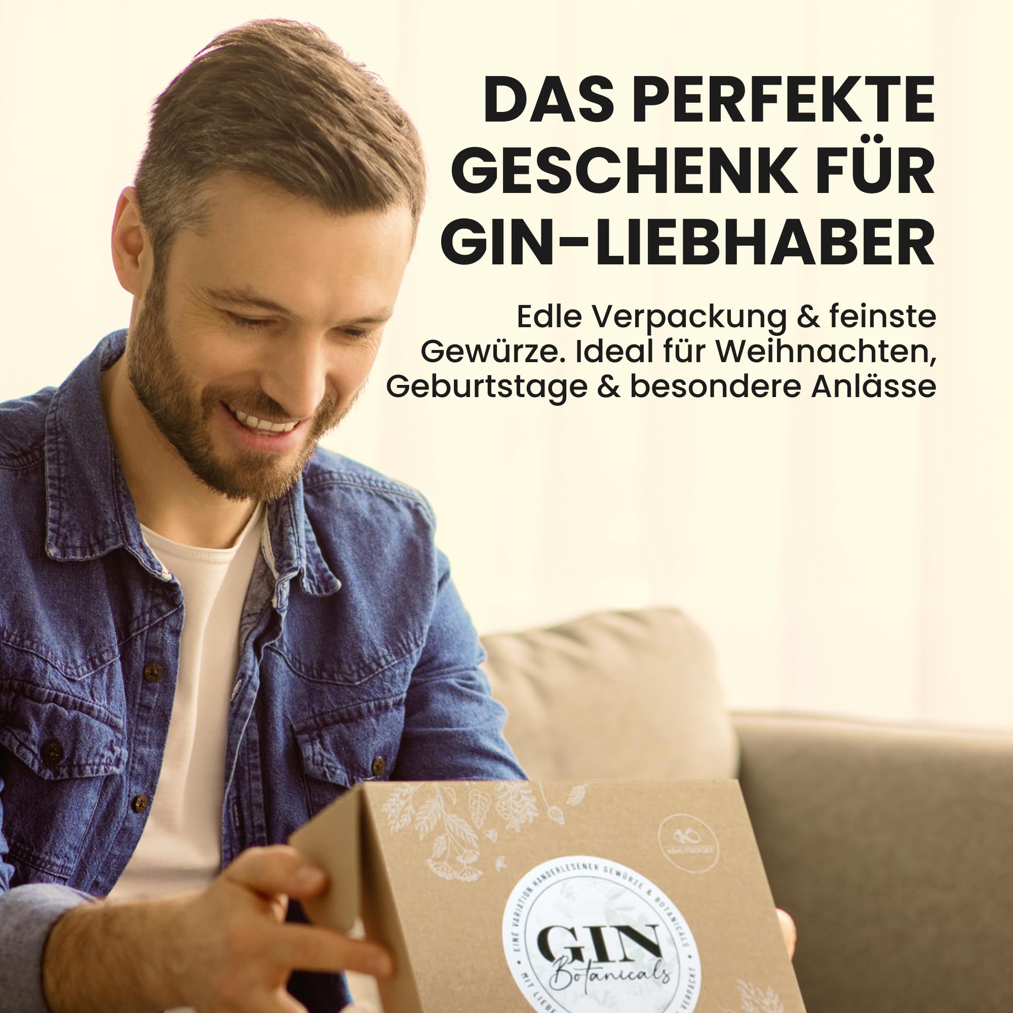 UMBRELLA Set regalo Gin Botanicals – 6 spezie di gin premium di qualità biologica con ricette, confezione regalo fai da te con additivi di gin di alta qualità per intenditori e appassionati di gin