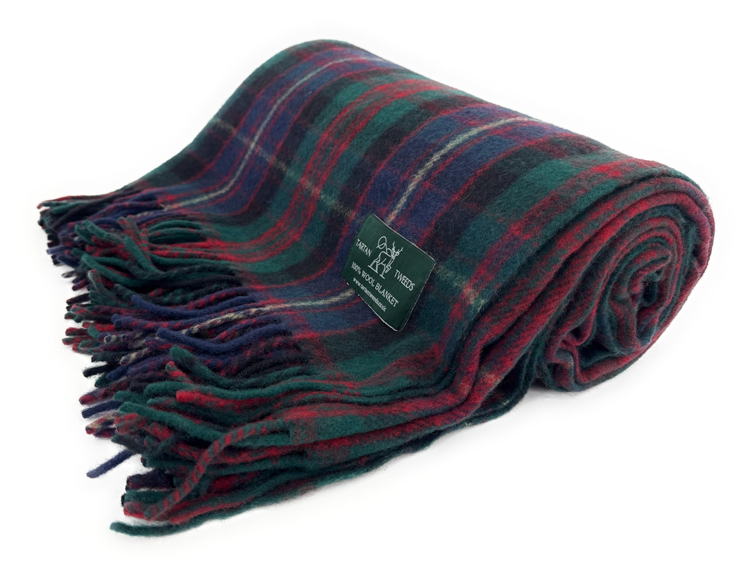 Tartan Tweeds Cameron Of Erracht Large Wool Tartan Blanket, Fade Resistant, Bed, Cosy Sofa Throw (Cameron Of Erracht)