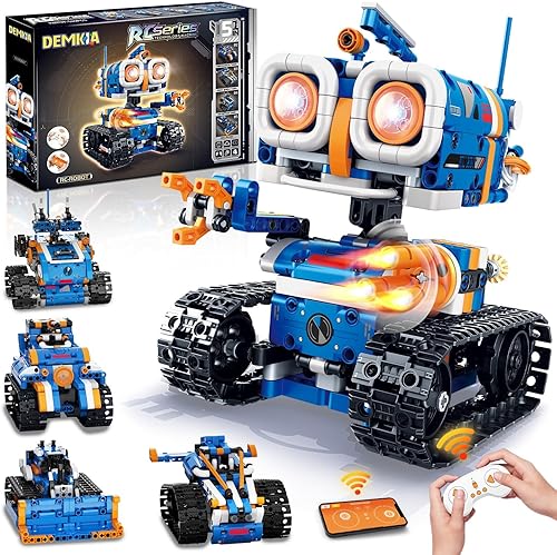 Kit de Construcción de Robot STEM 5 en 1, 560 PIEZAS APP/Control Remoto Robótica Mech RC para Niños de 8-12 Años, Kit de Ciencia Set de Juguetes de