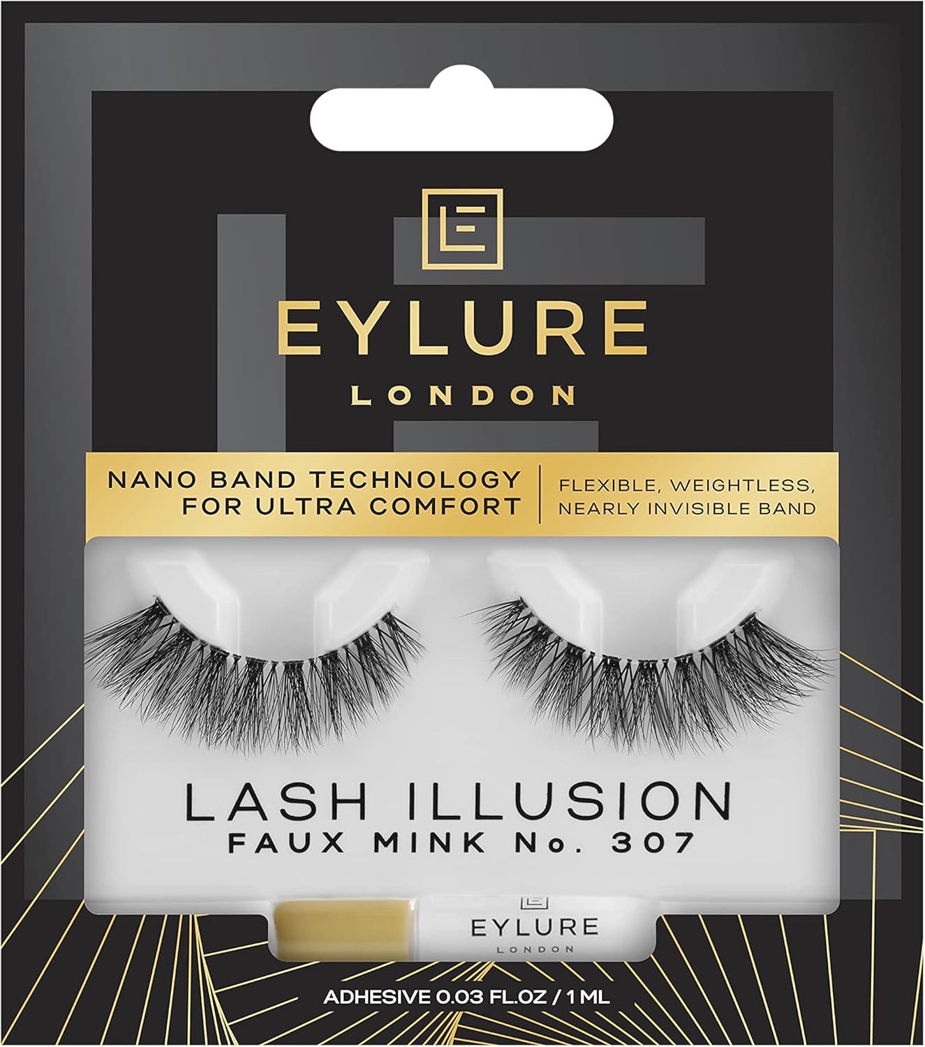 Eylure Lash Illusion No 307 SD Black, 1 pair (Pack of 1)