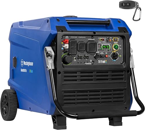 Westinghouse iGen11000TFc 11000 Peak Watt Tri-Fuel Inverter Generator with Remote Start, CO Sensor, Transfer Switch Ready