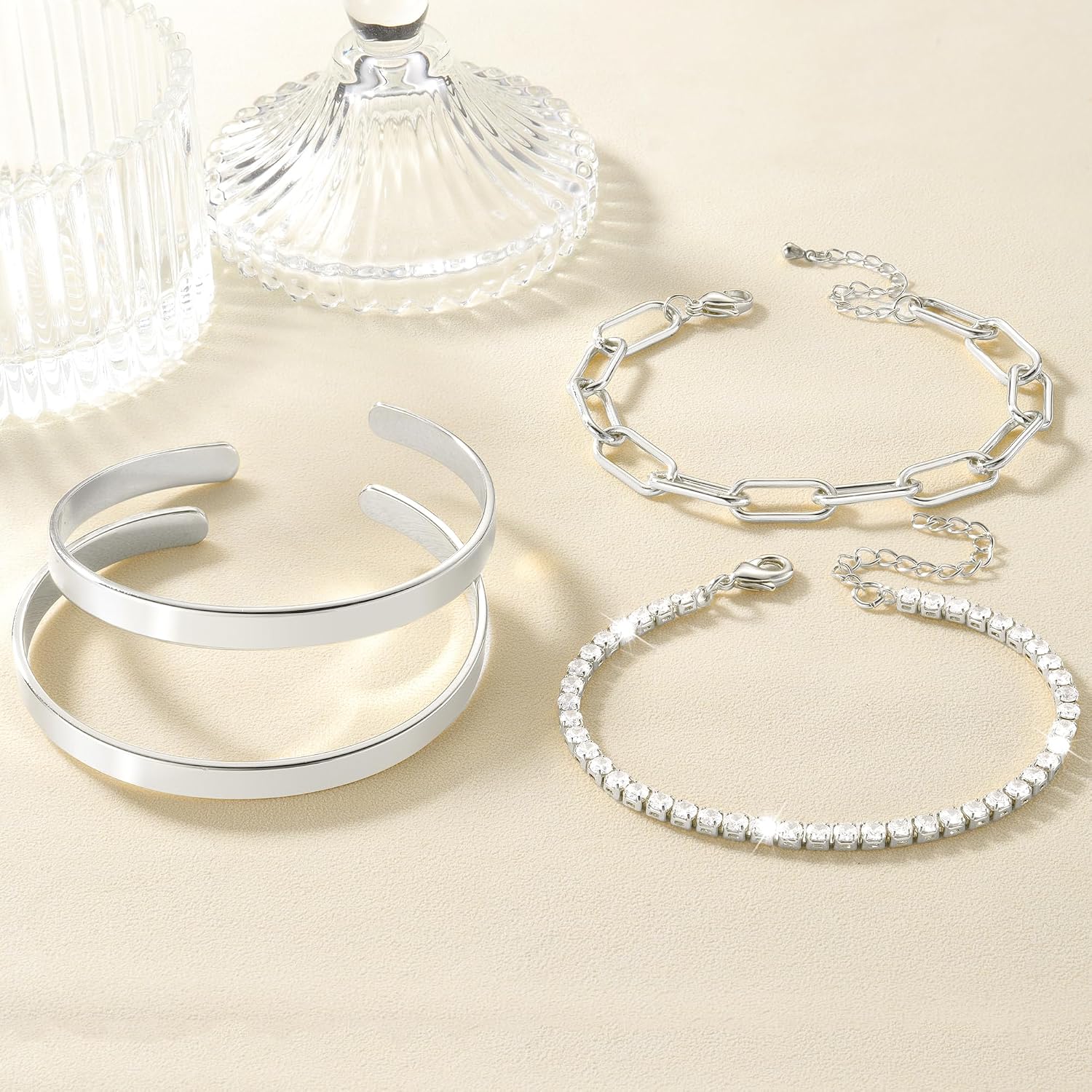 Reoxvo Gold Bracelets Stack Jewelry for Women Non Tarnish Waterproof image 4