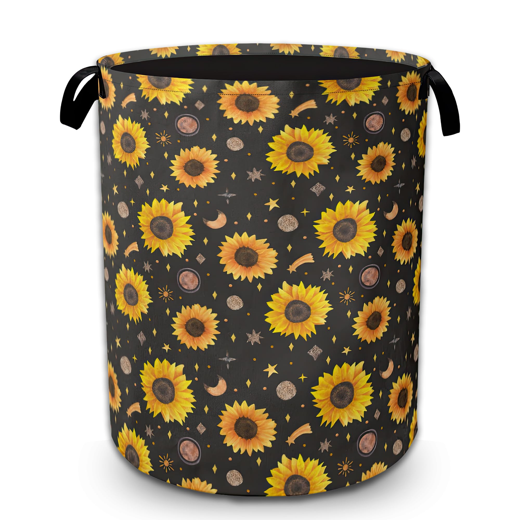 Sunflower Laundry Basket Girls Laundry Hamper for Bedroom Bathroom Storage Collapsible Waterproof Kids Toy Dirty Clothes Organizer Washing Baskets Room Decor