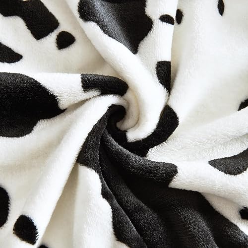 Miniatura 7 de softan Manta de vellón con estampado de vaca, ligera, súper suave, de microfibra con estampado de animales, para sofá o cama, cálida y acogedora