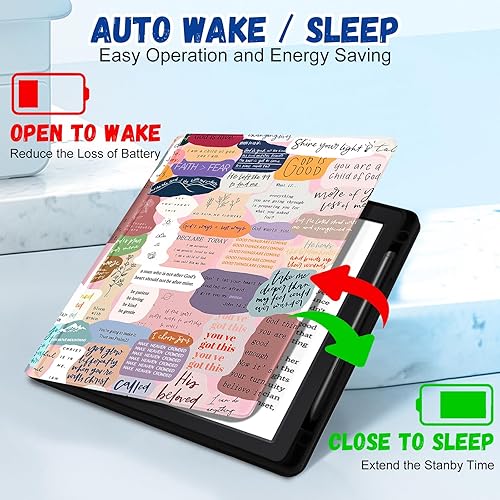 Miniatura 5 de Funda para Kindle Scribe de Tienda de 10.2 pulgadas para mujeres y niñas, diseño de moda femenina, citas kawaii, bonitas, para adolescentes,