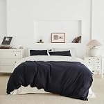 SUSYBAO Couverture de duvet Gingham Vert Reine 100% Couvercle de couettes en coton lavé 3 Pièces 1 Couvercle de couettes en grille verte avec cravates zippées 2 Cas d'oreiller Luxury Soft Green Plaid Bedding Set Respirant
