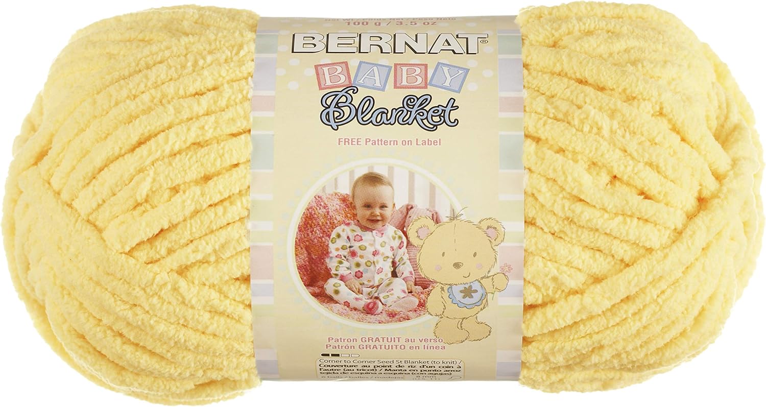 Bernat Baby Blanket-6/Pk-Yellow, 6/Pk, Yellow 6 Pack