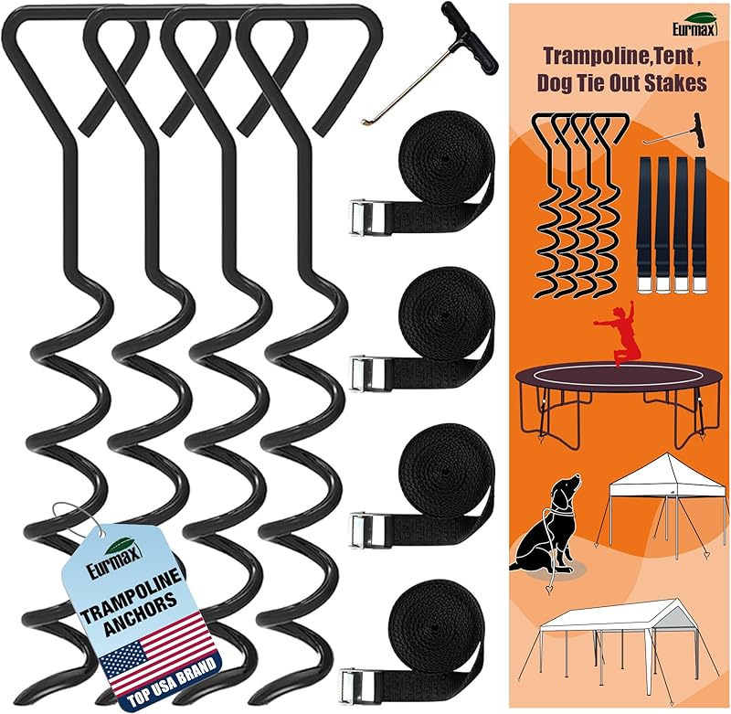 EURMAX Windproof Trampoline Stakes Anchor