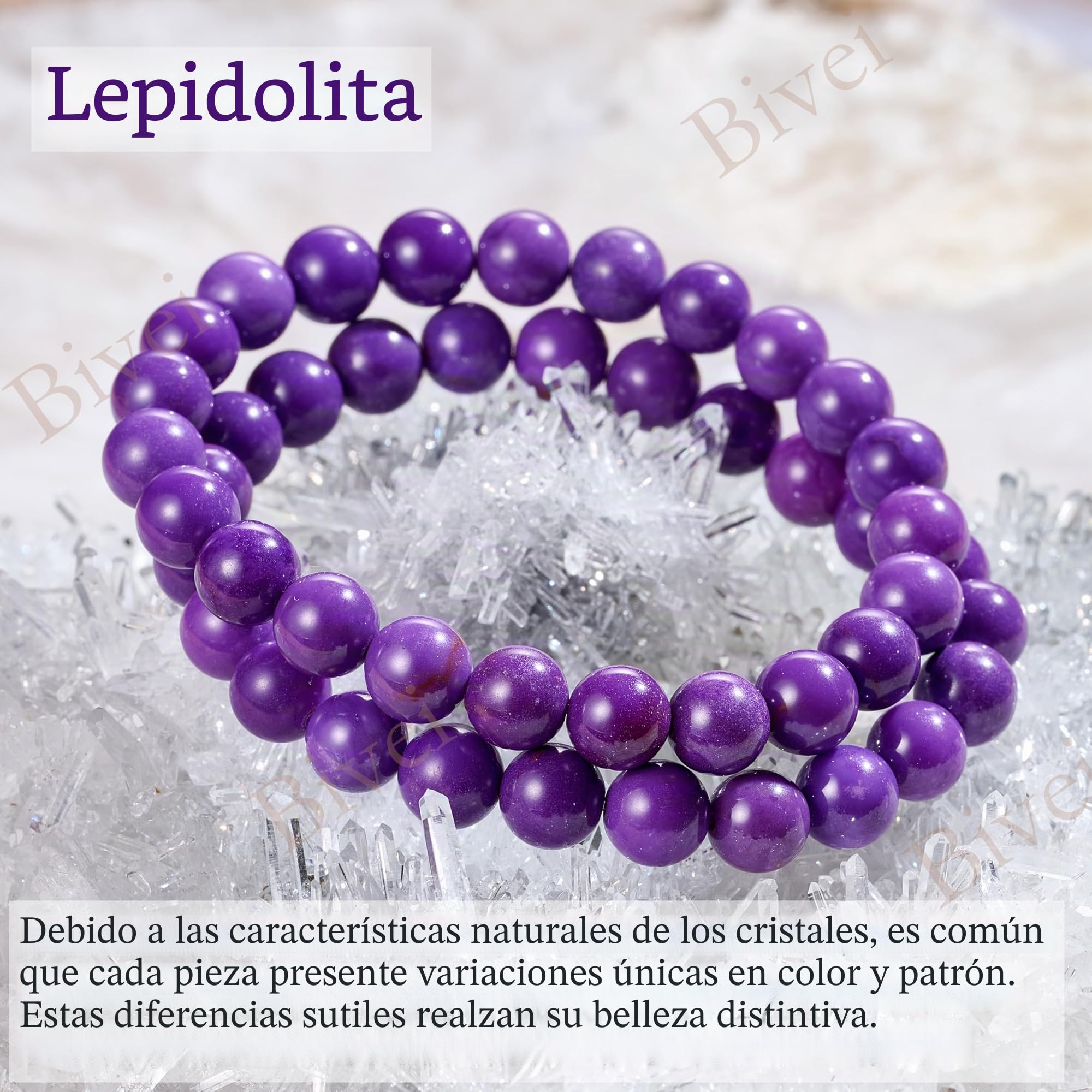 Bivei Pulsera de Cuentas Para Las Mujeres 8mm Piedra Semipreciosa Natural Stretch Cristal Elástico Joyería Yoga Regalos