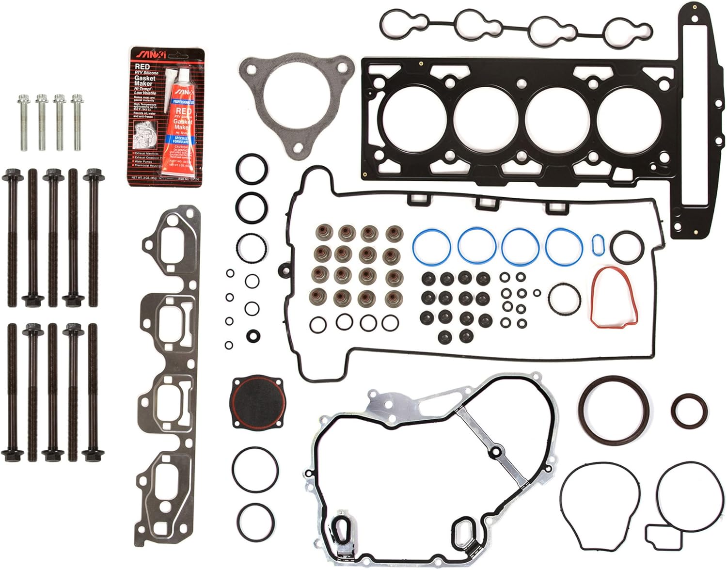 MA-4216923577 Full Gasket Set Head Bolts Compatible With/For 07-08 Chevrolet Cobalt HHR Pontiac Saturn 2.2