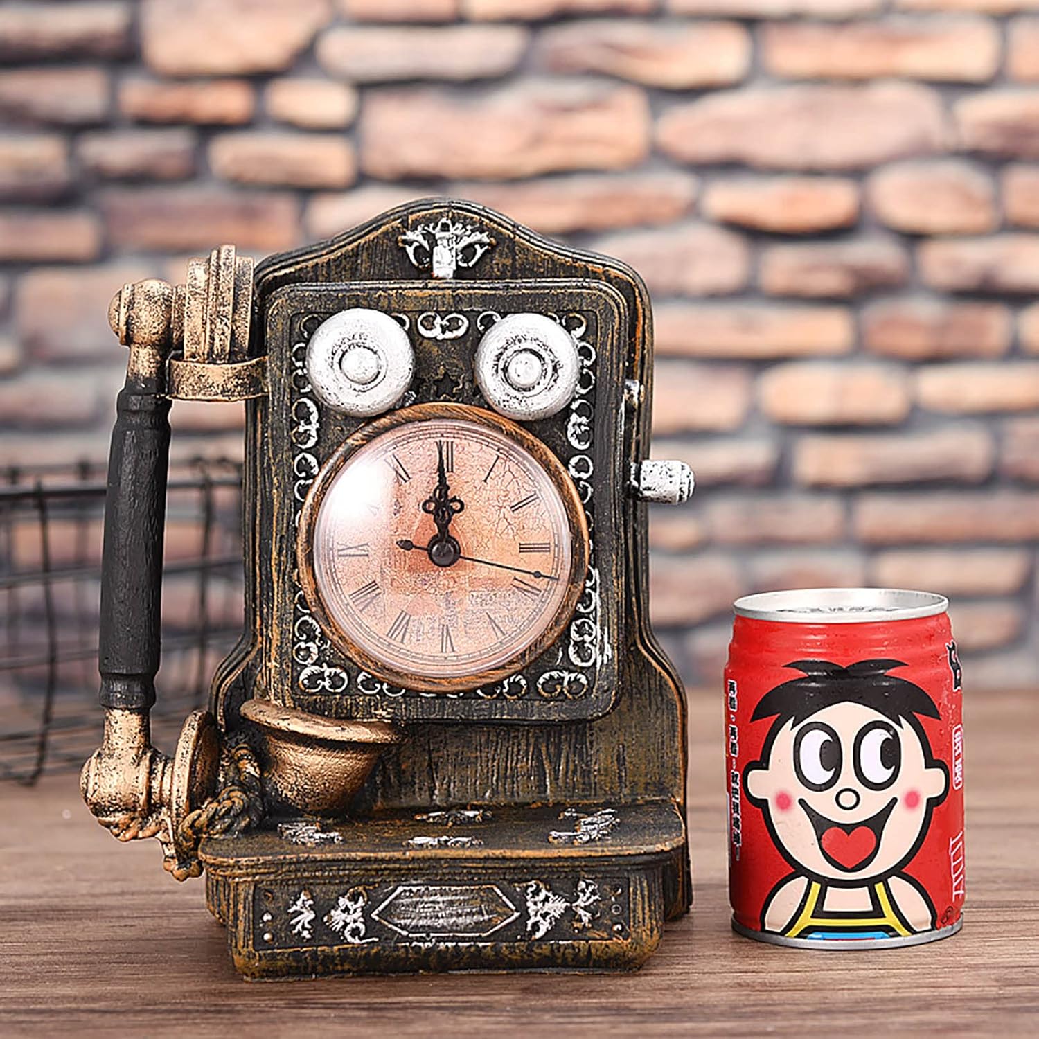 Antique Telephone Creative Retro Decorative Phone Iron Telephone Decorating Cafe Bar Window Decoration Home Decoration Props